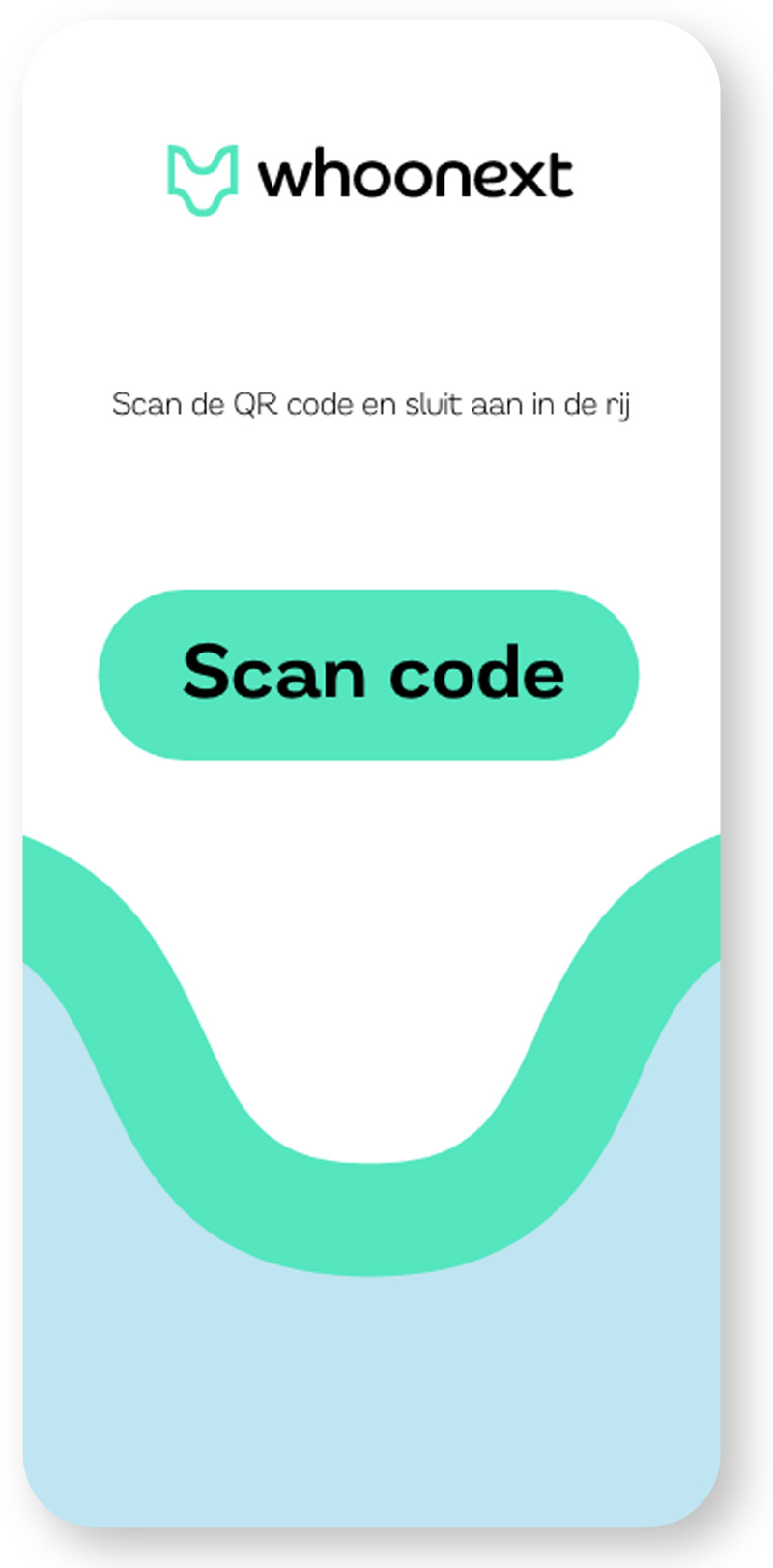 Whoonext digitalerij app - scan qr code